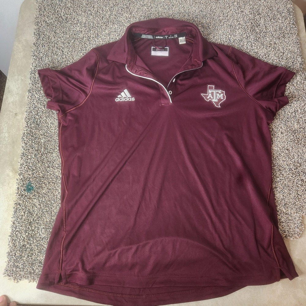 Adidas Texas A&M Aggies Maroon Polo Shirt Mens XL Aggieland IQ4396
